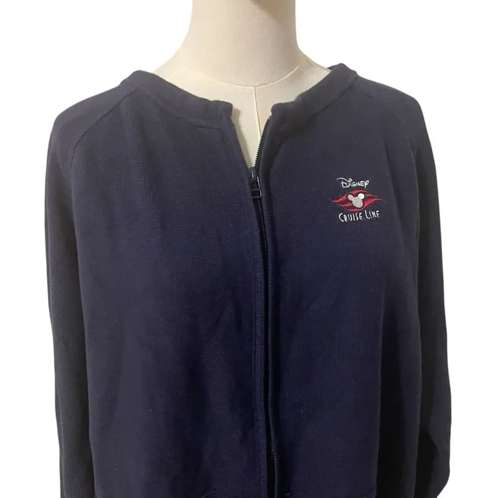Disney Cruise Line Jacket Blue Embroidered Size Medium